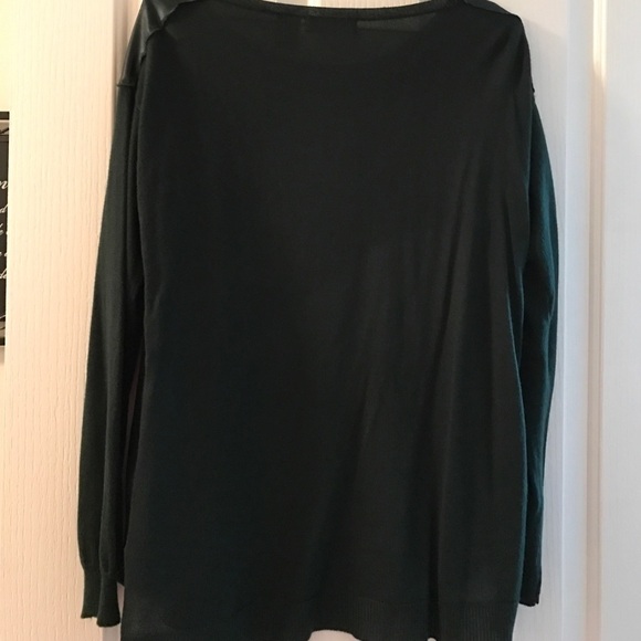 VERVE Dark Green Sweater with Silky Front - Picture 6 of 6